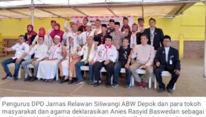 DPD Jarnas Relawan Siliwangi ABW Depok Deklarasi Dukung Anies Baswedan sebagai calon Presiden RI 2024